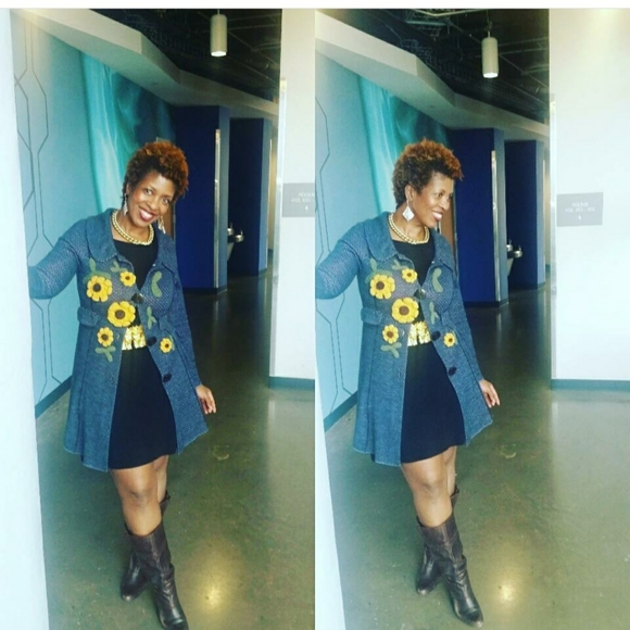 Anthropologie Sunflower Sweater Coat - Picture 5 of 5